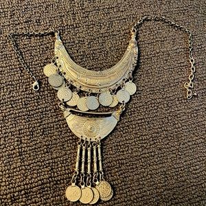 Gold Boho Statement Necklace